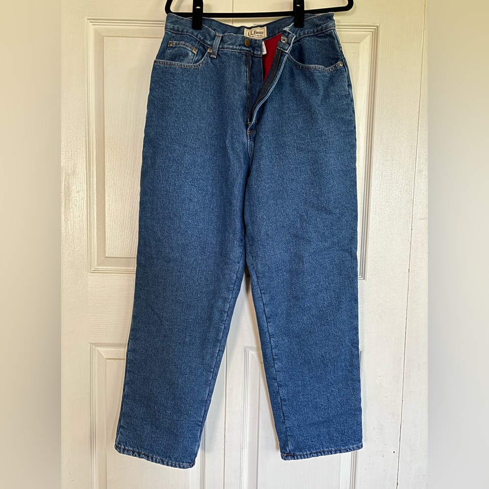 Vintage LL bean fleece lined relaxed fit jeans